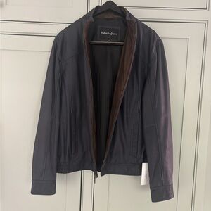 Men’s Bullock and Jones Lamkin leather jacket NWT